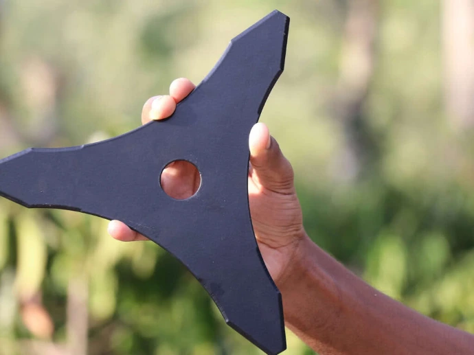 Cuchilla de acero de 3 puntas original para desmalezadoras, ideal para maleza dura