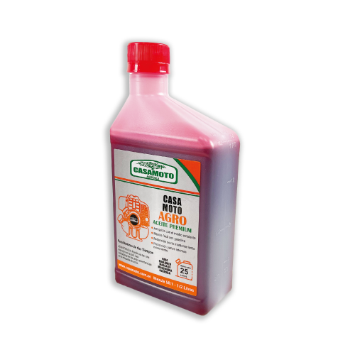 ACEITE CASAMOTO 1/2 LITRO rojo transparente