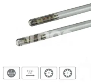 [000.000.693] VARILLA TRANSMISION ARGON 8MMX153CM 9D CHINAS TODAS