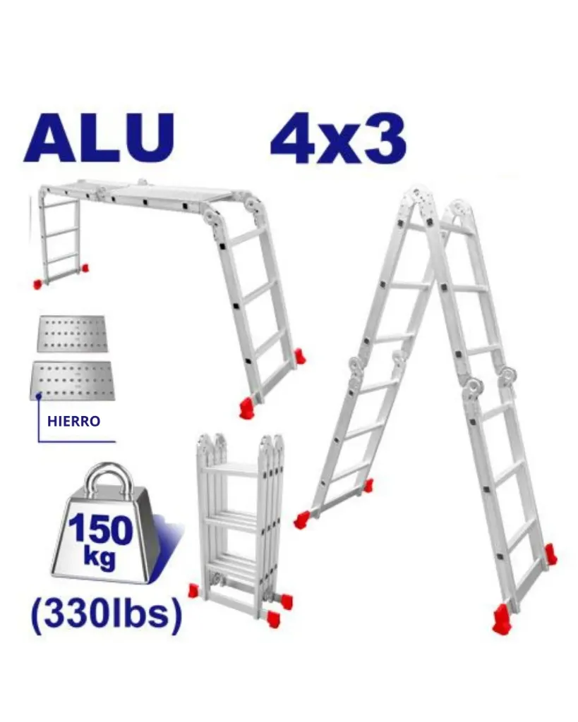 ESCALERA MULTIUSO 4X3 ALT 3.38M 150KG