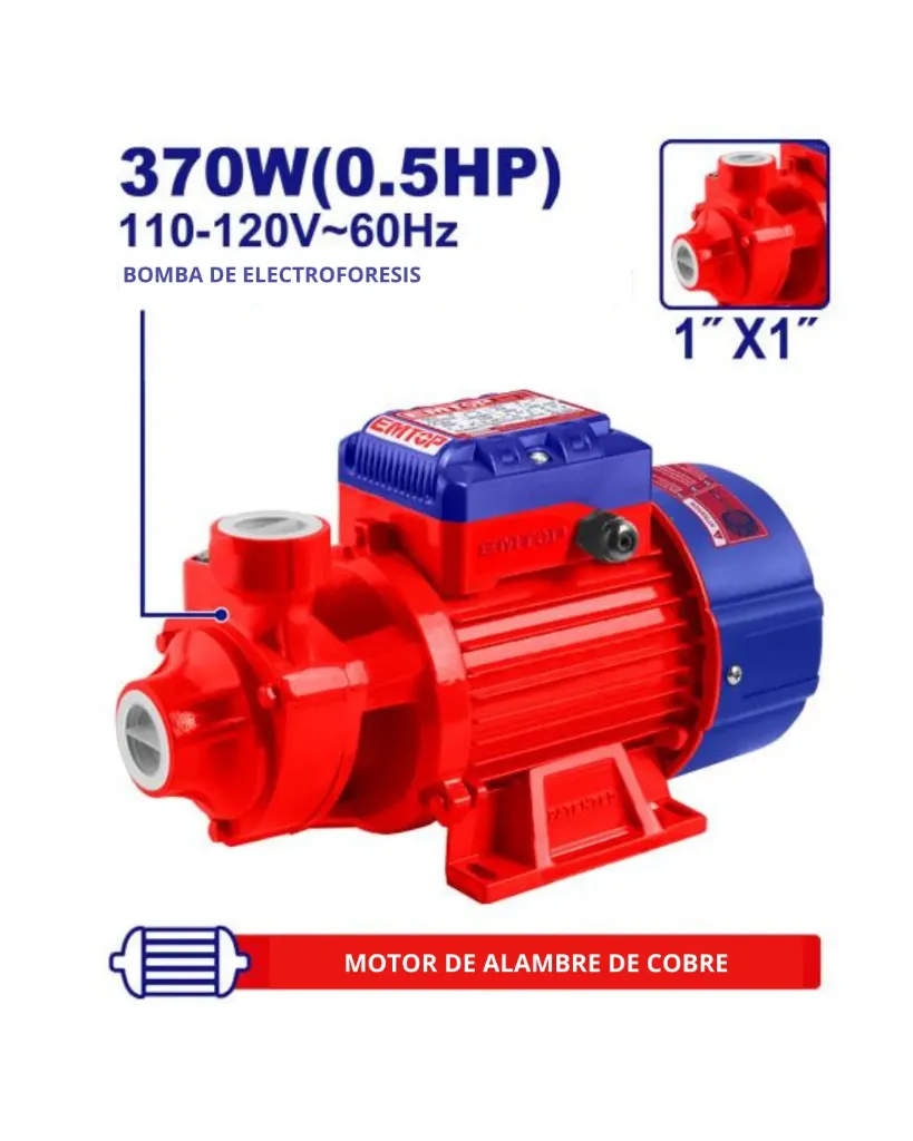 BOMBA AGUA 0.5HP 35LPM 1" ELECTRICA